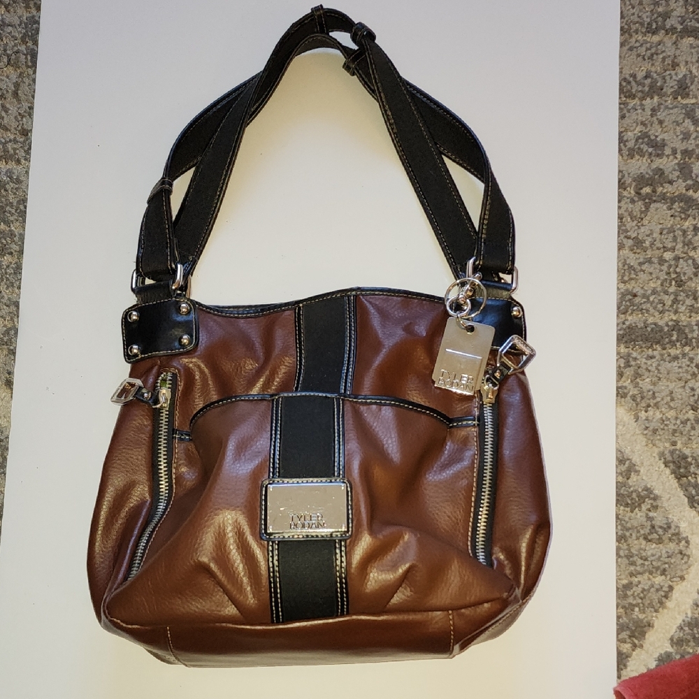 Tyler Rodan Brown and Black Shoulder Bag